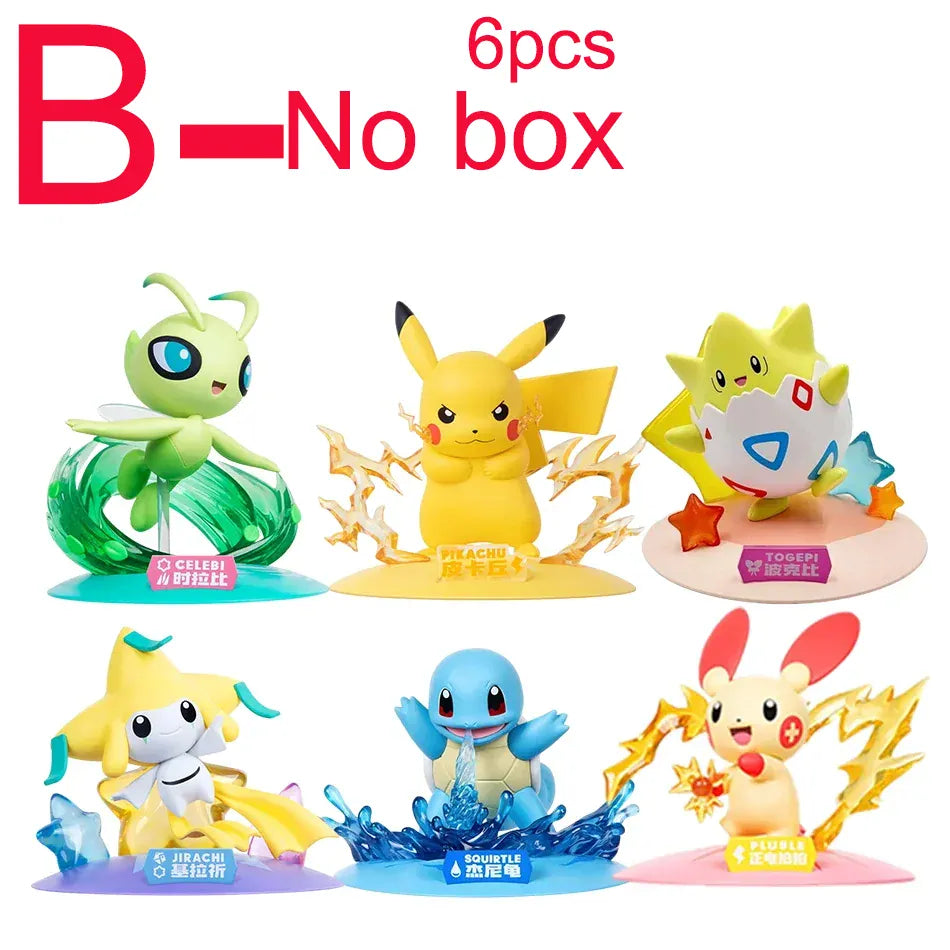 12 Pokémon Action Dolls Pikachu Blind Box Anime Models Desktop Decorations