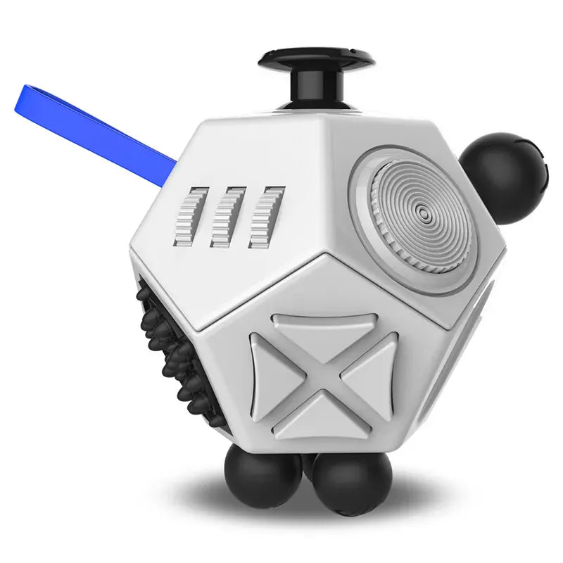 12-Sided Fidget Cube - Ultimate Stress Relief Toy for Anxiety, ADHD & Focus