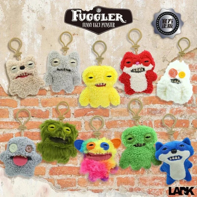 12cm Fuggler Funny Ugly Monster Plush Toys Keychain Kawaii Fuggler Monster Rabbits Cute Stuffed Peluche Dolls Pendants Gifts Kid