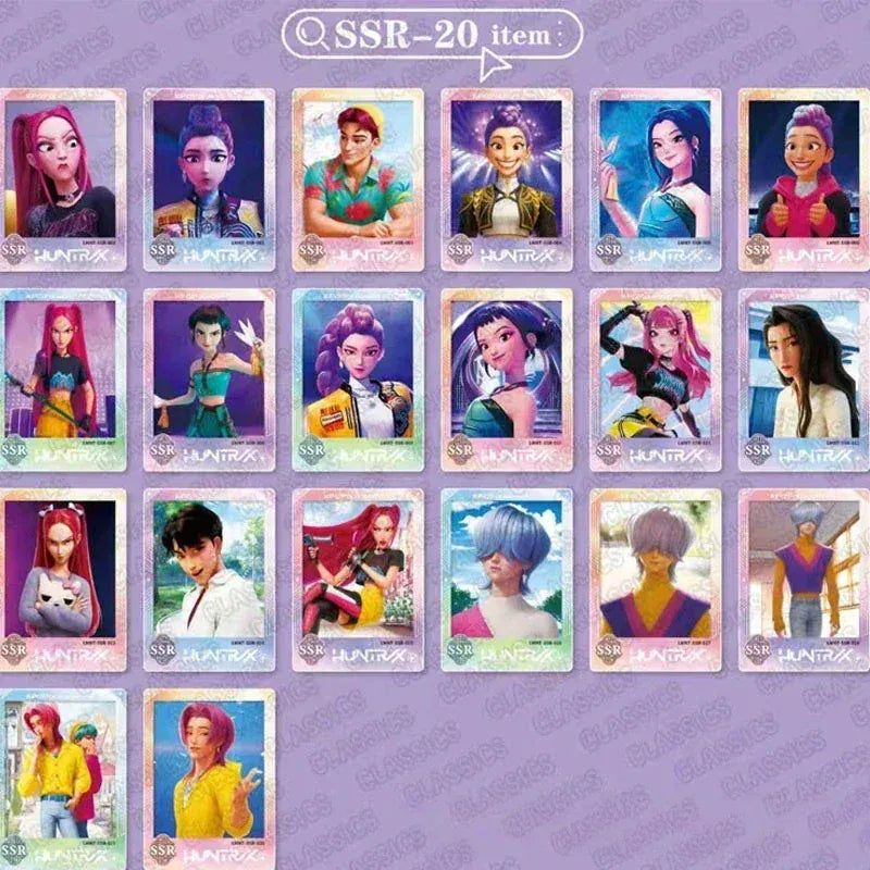 Anime Kpop Demon Hunter Collectible Card Game Blind Box K pop Huntrix Rumi Mira Zoey Photocard Adult Fun Hobby Mystery Bag Gifts