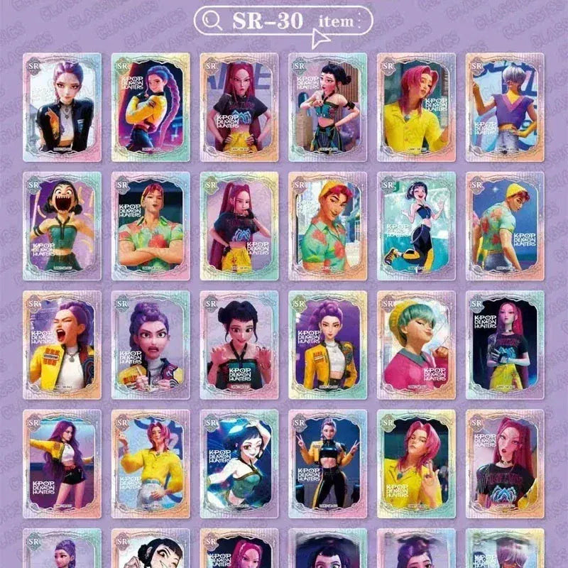 Anime Kpop Demon Hunter Collectible Card Game Blind Box K pop Huntrix Rumi Mira Zoey Photocard Adult Fun Hobby Mystery Bag Gifts