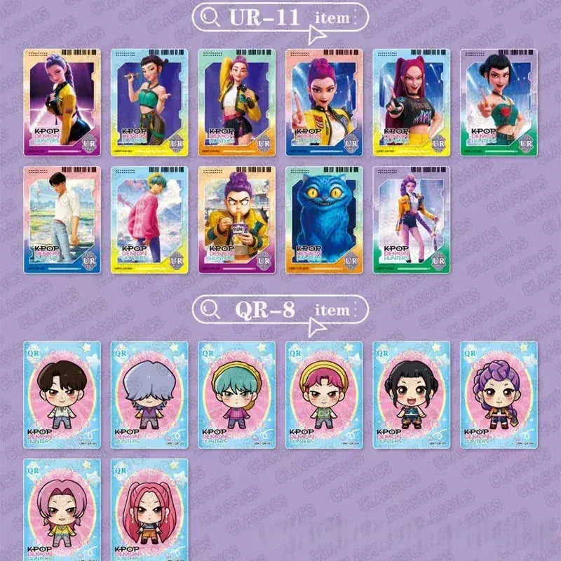 Anime Kpop Demon Hunter Collectible Card Game Blind Box K pop Huntrix Rumi Mira Zoey Photocard Adult Fun Hobby Mystery Bag Gifts
