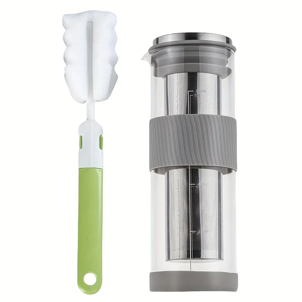 Cold Brew Coffee Maker with Cleaning Brush, 27oz/800m