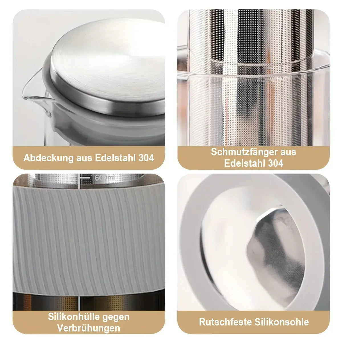 Cold Brew Coffee Maker with Cleaning Brush, 27oz/800m