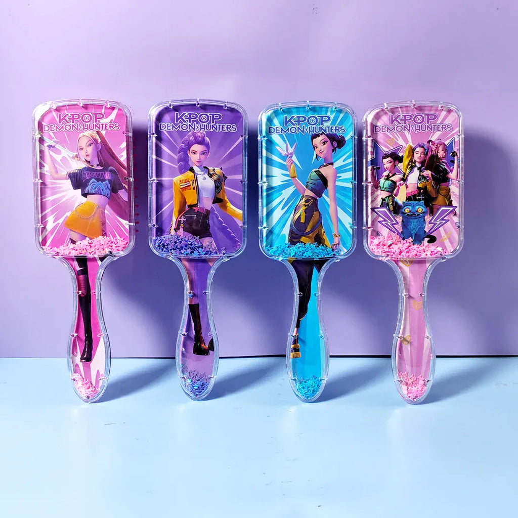 Anime K-pop Demon Hunters Air Cushion Comb Series Cute Cartoon Peripheral Household Fashion Girl Student Comb Fan Club Gifts