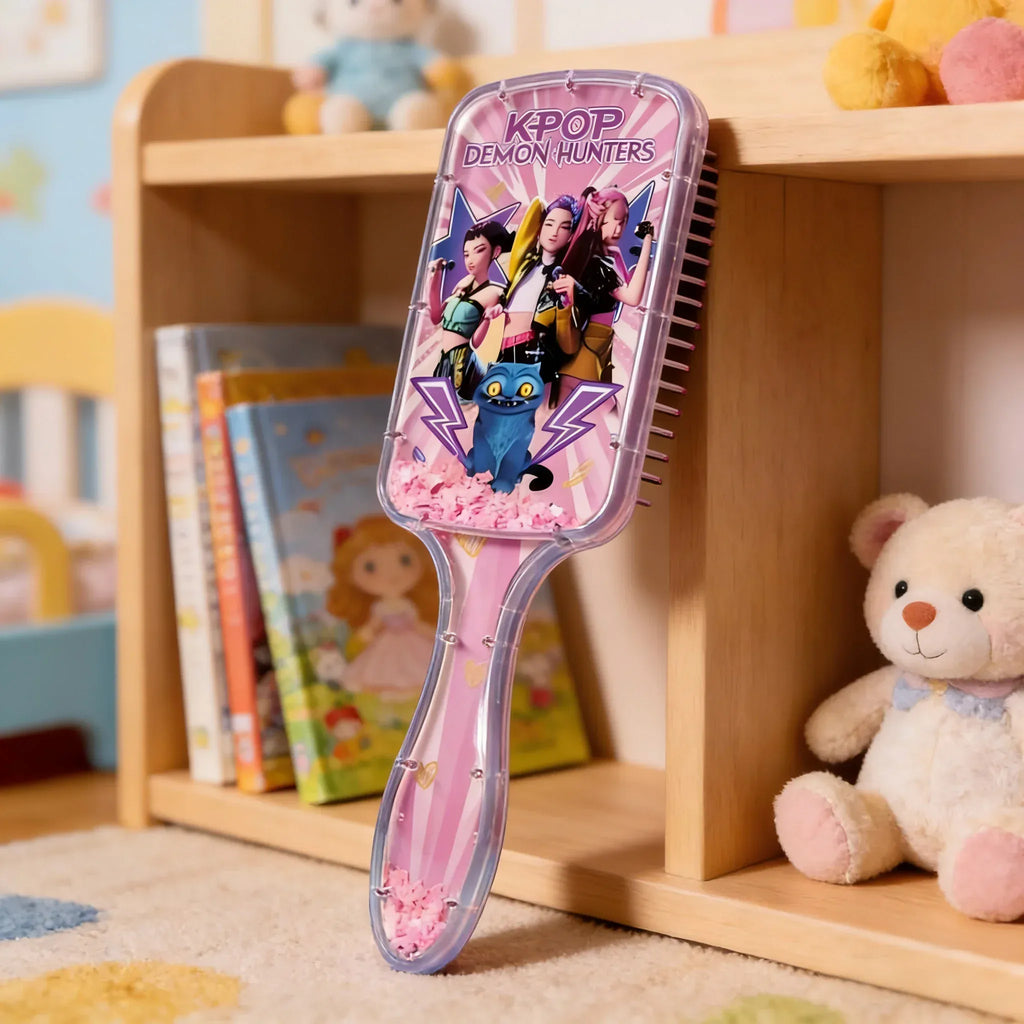 Anime K-pop Demon Hunters Air Cushion Comb Series Cute Cartoon Peripheral Household Fashion Girl Student Comb Fan Club Gifts