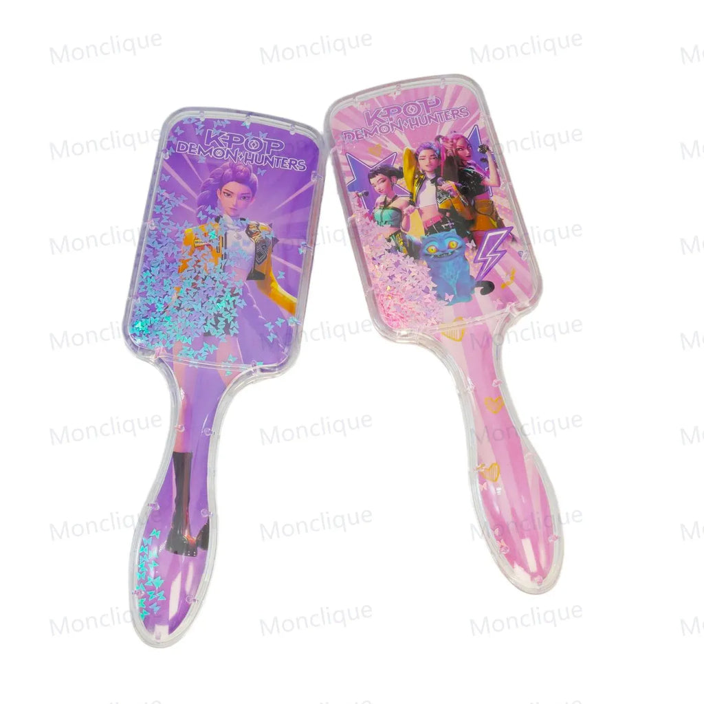 Anime K-pop Demon Hunters Air Cushion Comb Series Cute Cartoon Peripheral Household Fashion Girl Student Comb Fan Club Gifts