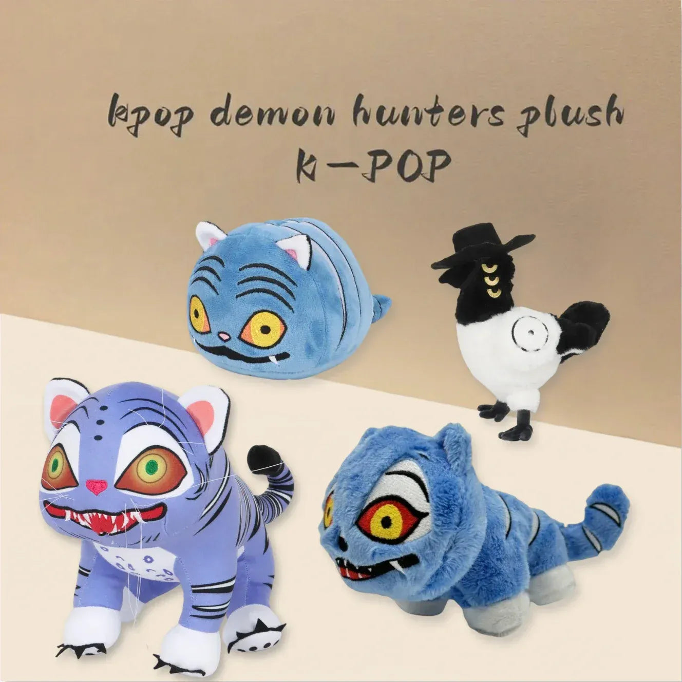 & Demon Hunters Tiger Plush Toy Demon Hunters Kpop Accessories Toy Tiger Plushie Doll K Pop Demon Hunters Merch Birthday Gift//