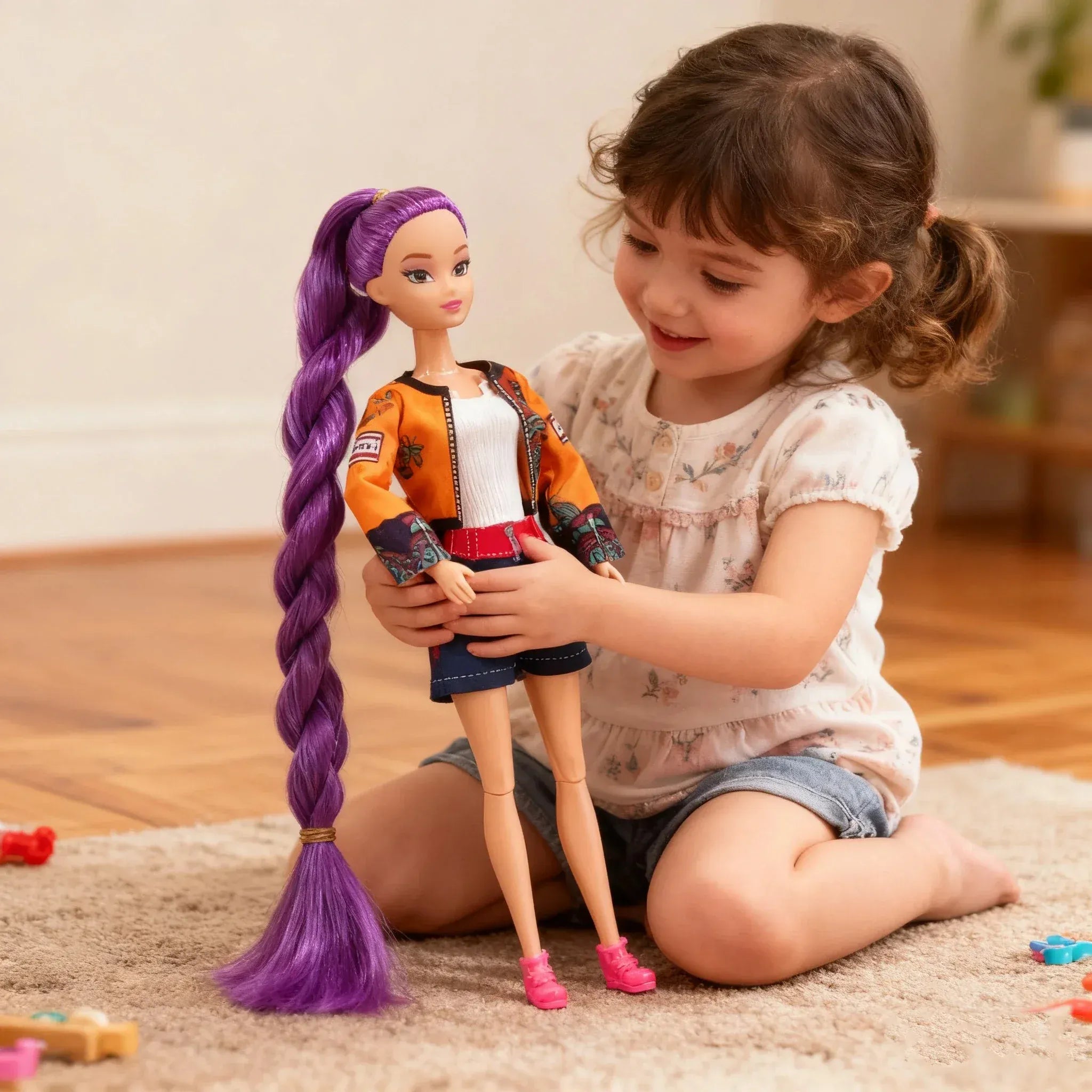 New K-pop Demon Hunters Anime Merchandise Rumi Mira Zoyi Character Figurine 11 Joints Are Movable