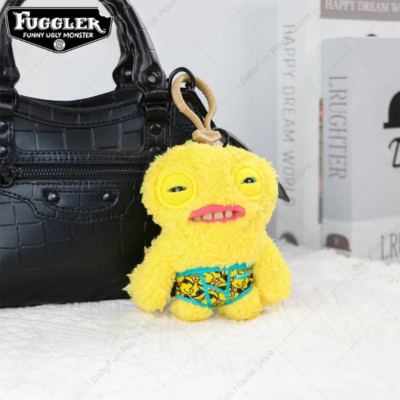 Original Fuggler Ugly Teeth Monsters Plush Toys Keychains Fugglers Wide Eyed Weirdo Annoyed Alien Rabbit Peluche Dolls Pendants