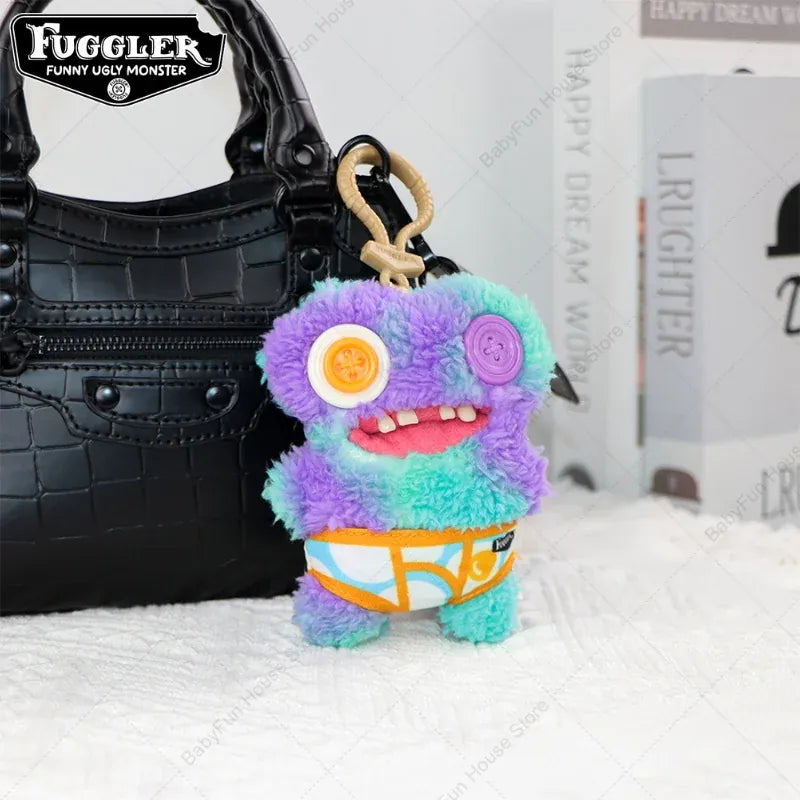 Original Fuggler Ugly Teeth Monsters Plush Toys Keychains Fugglers Wide Eyed Weirdo Annoyed Alien Rabbit Peluche Dolls Pendants