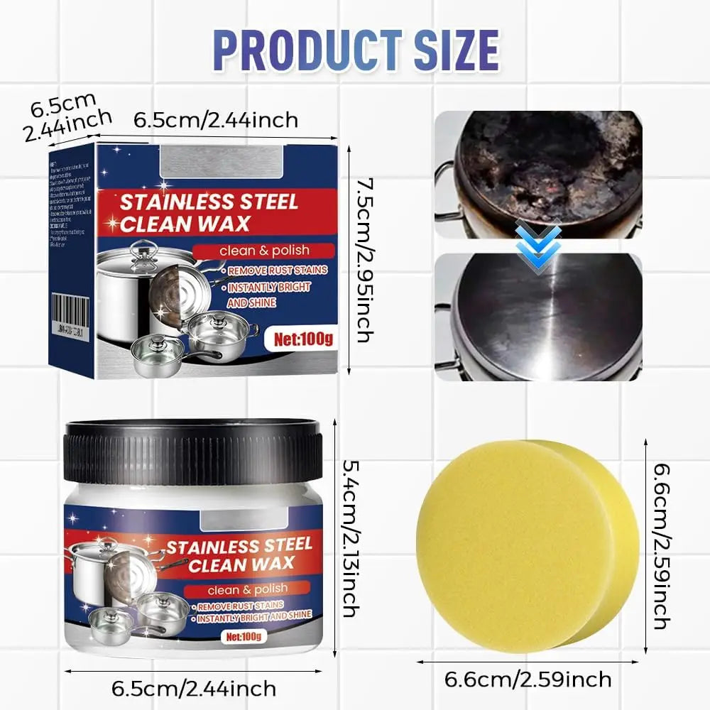 Rust Remover For Kitchen Home Stainless Steel Scratch Remover For Oven Sink Fridge Cookware Cleans Grease Scuffs Restores Shine